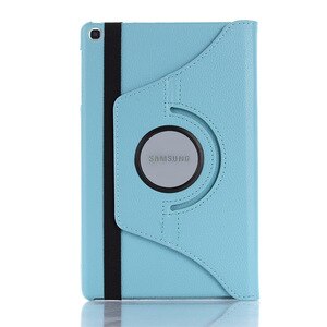 Voor samsung galaxy tab  s5e 10.5 hoes tablet sm -t720 sm-t725 10.5 '' 360 draaibare flip lederen standaard hoes met pen + film: Hemelsblauw