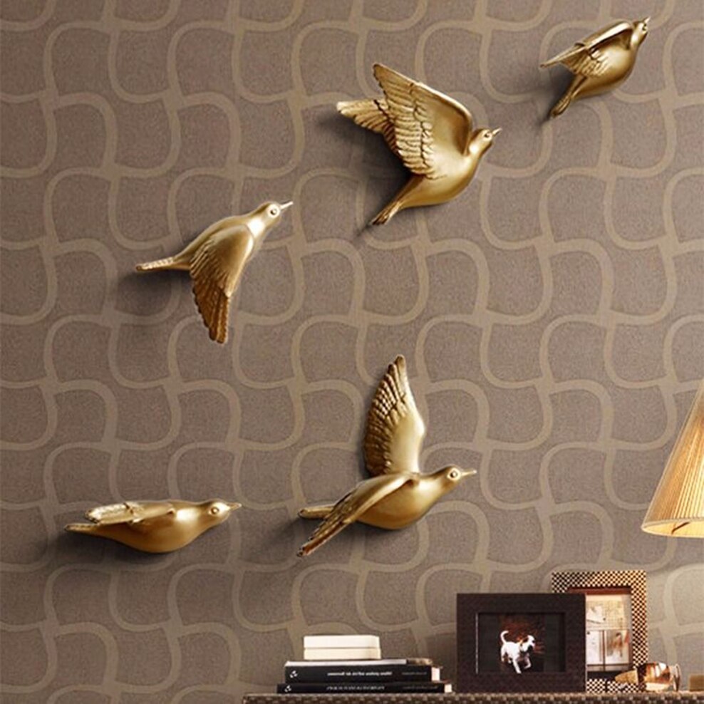 3D Bird Wall Decoration European Style Wall Hanging Wall Sticker Living Room Background Wall Home Decoration Accessories