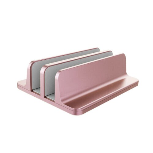 Notebook vertikal bärbar dator rosa stativ bordsförvaringshållare med justerbar docka aluminiumlegering bordskylningsförvaringsfäste