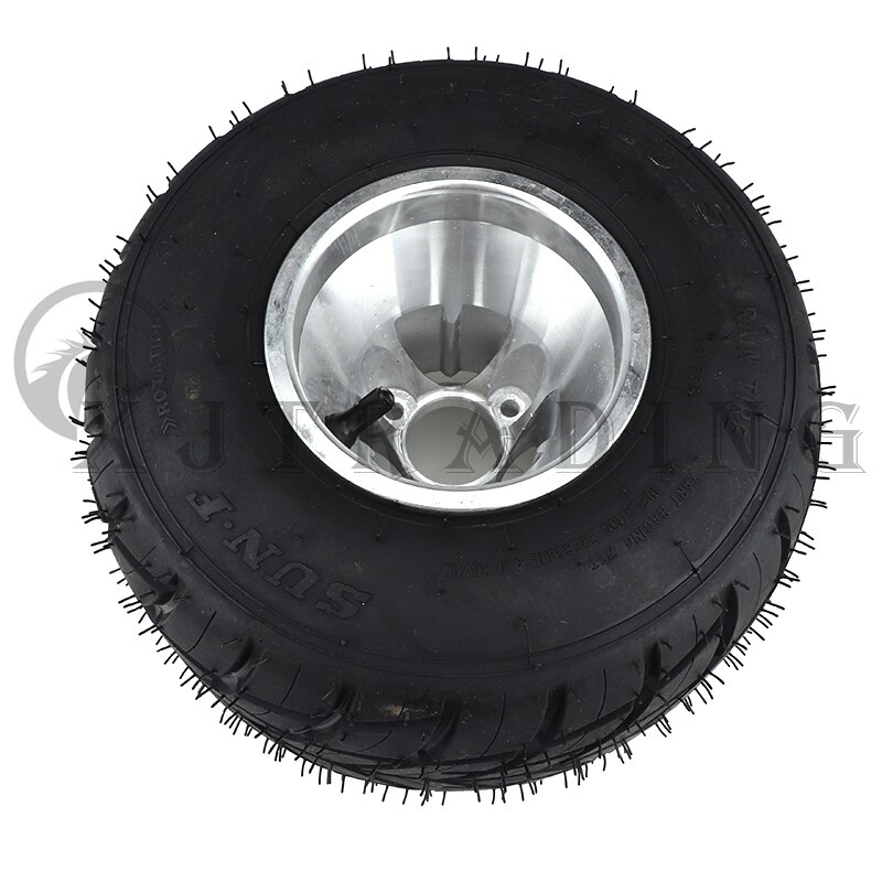 Roue avant de Karting 10x4,50-5, roue arrière 11x7,10-5 avec moyeu de roue en alliage d&#39;aluminium de 5 pouces pour Buggy GO KART ATV UTV: 11x7.10-5 Silver