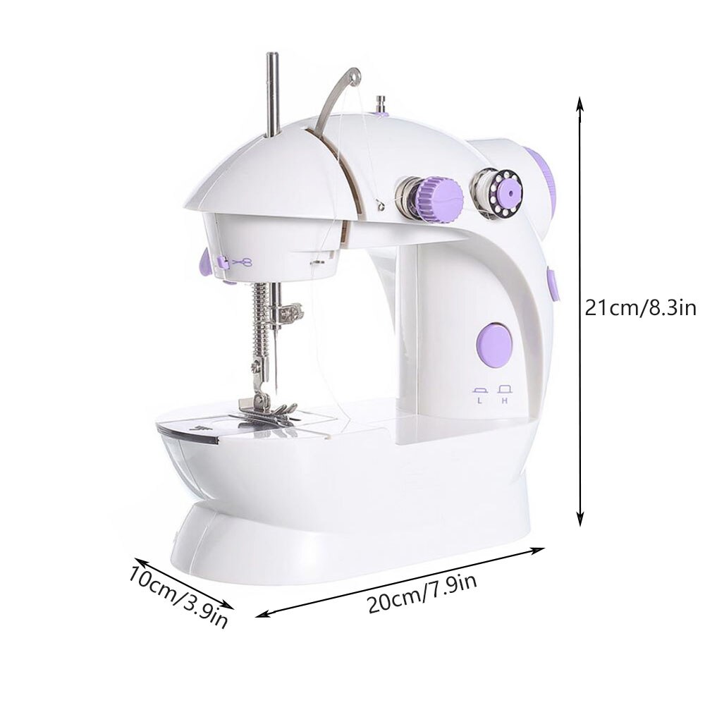 Electric Sewing Machine Mini Portable Household Night Light Foot Pedal Straight Line Hand Table Thread Kit