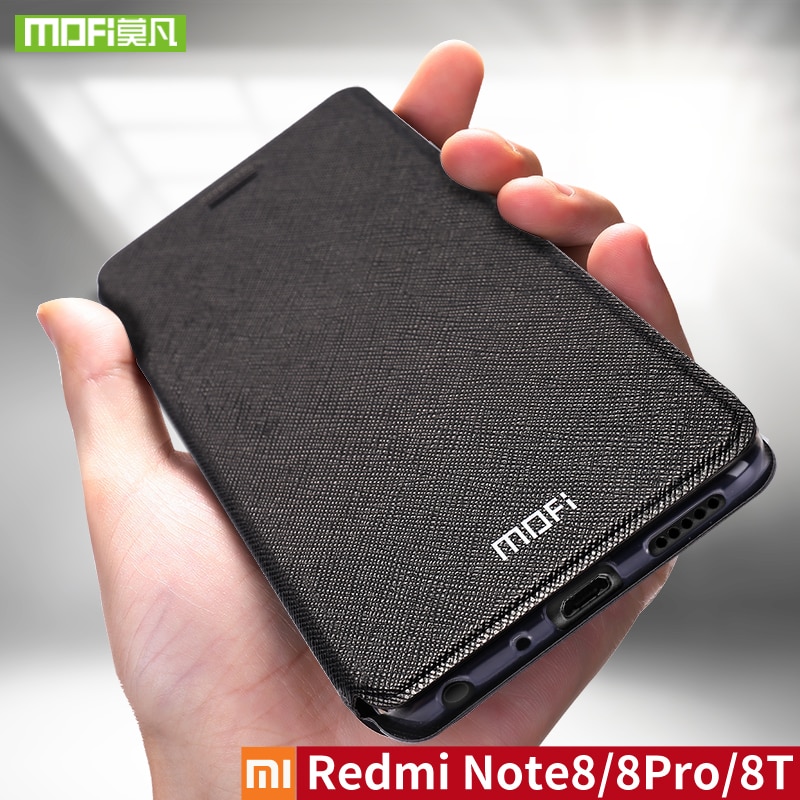 For Xiaomi Redmi Note 8 8T Case Silicon Cover Flip Leather Mofi For Xiaomi Redmi Note 8 8T Pro global version 360 shockproof