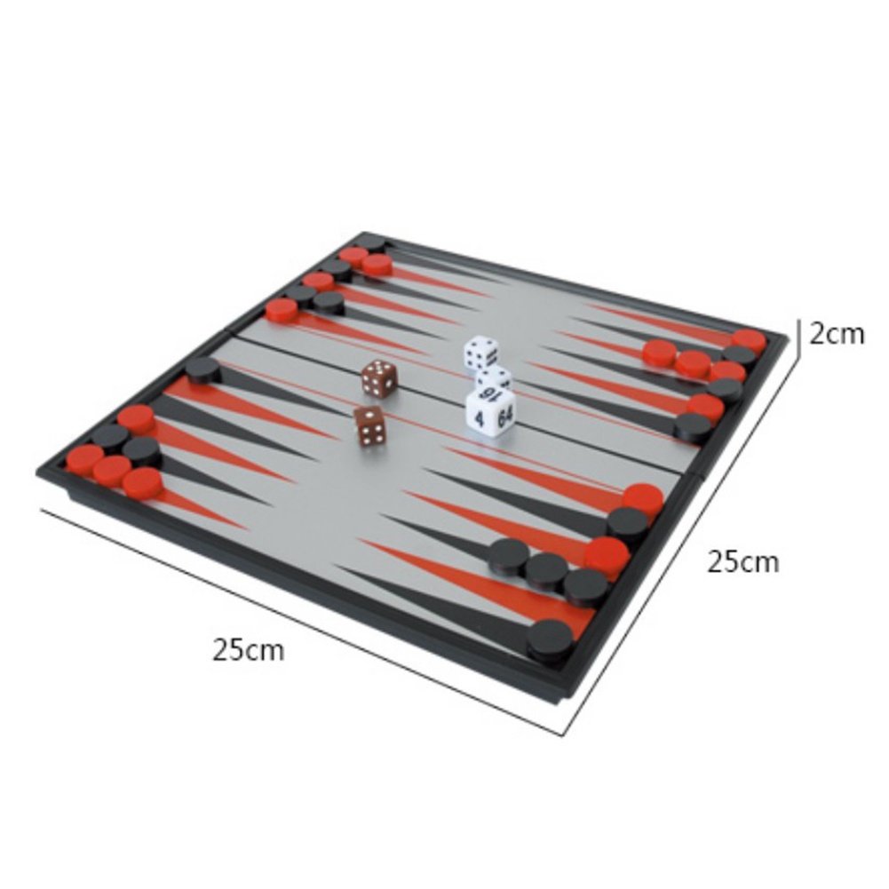 Draagbare Magnetische Vouwen Backgammon Schaken Bordspel Kid Adult Intelligent Speelgoed