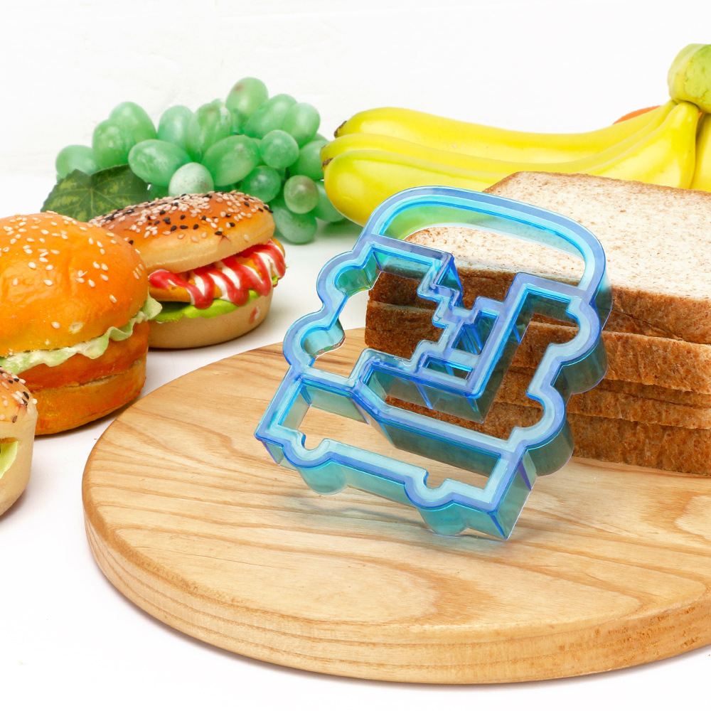 Molde cortador de sándwich con forma de corazón y estrella, cuchillo para pan, molde para galletas, sellador de sándwich, herramientas de pastelería para hornear, máquina para hacer almuerzo para niños: Verde militar