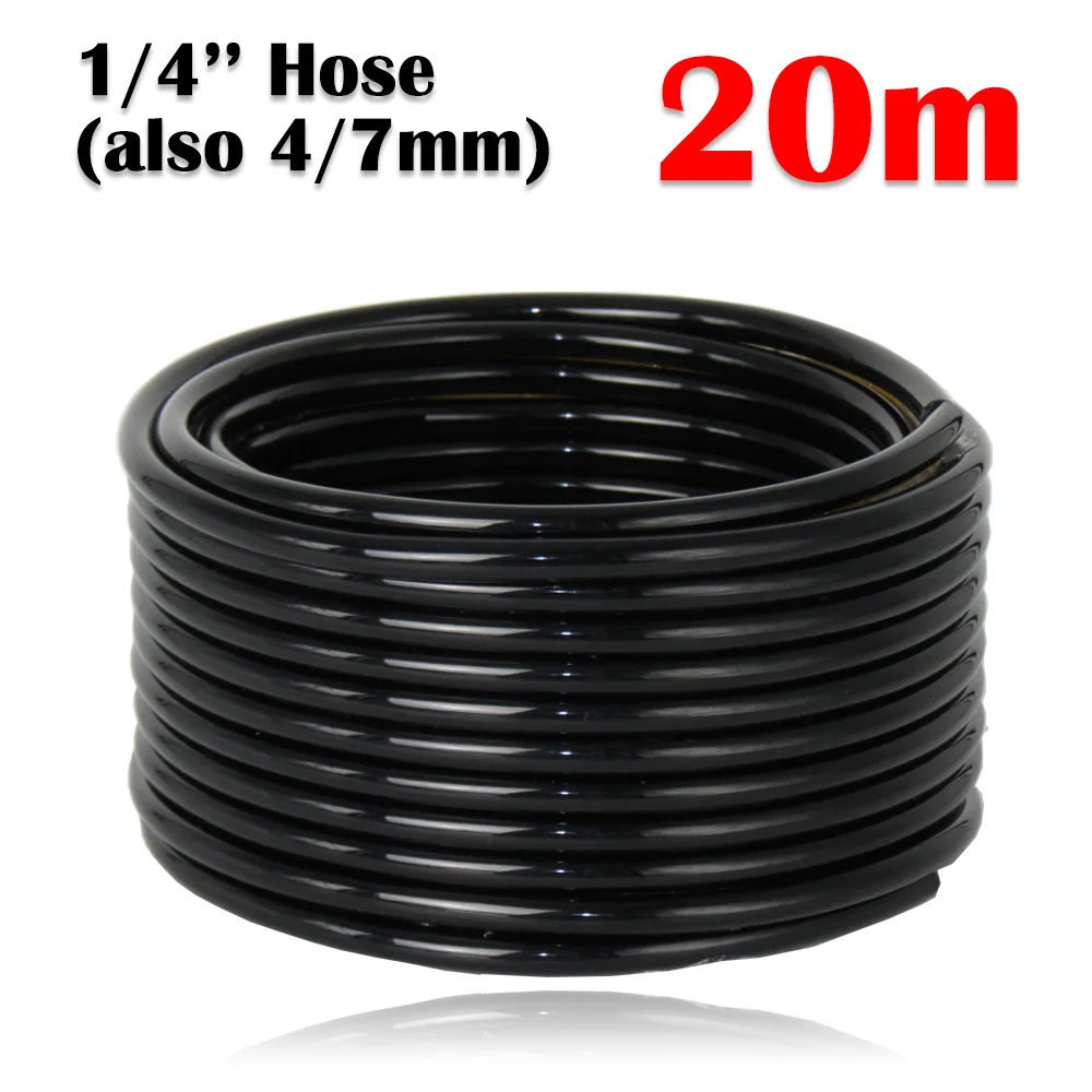 10-50m orange justerbare tågevandingssystem automatisk havevanding kølesæt 1/4 '' pvc hovedledningsslange have: Klar