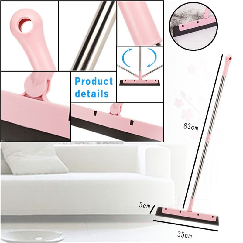Magic Broom Sweep the Floor Household Wiper Soft Cleaning Brush Mop Dust Hair Stainless Steel Broom Wooden Floor Cleaning Tools