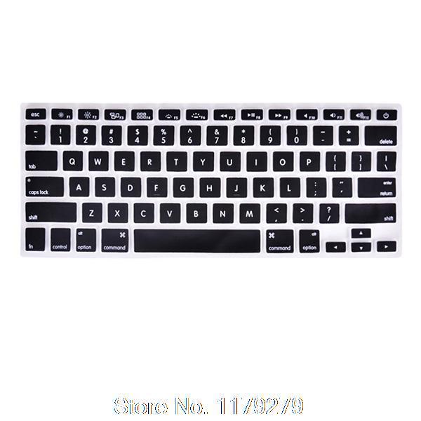 Silikon Tangentbordskydd US för Apple Macbook Air 11.6" A1370 A1465 - Vattentätt: Svart