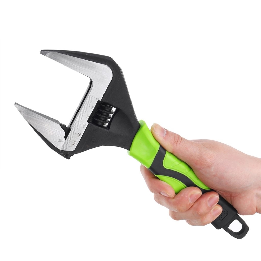 6 Inch Adjustable Wrench 35mm Large Opening Spanner Non-slip Plumbing Tool Kitchen Faucets Bathroom Pipe Nut Wrench