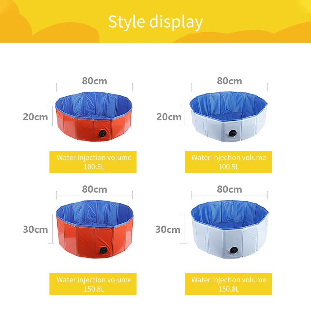 Dog Pool Foldable Dog Swimming Pool Pet Bath Swimming Tub Bathtub Pet Swimming Pool Collapsible Bathing Pool For Dogs Cats Kids