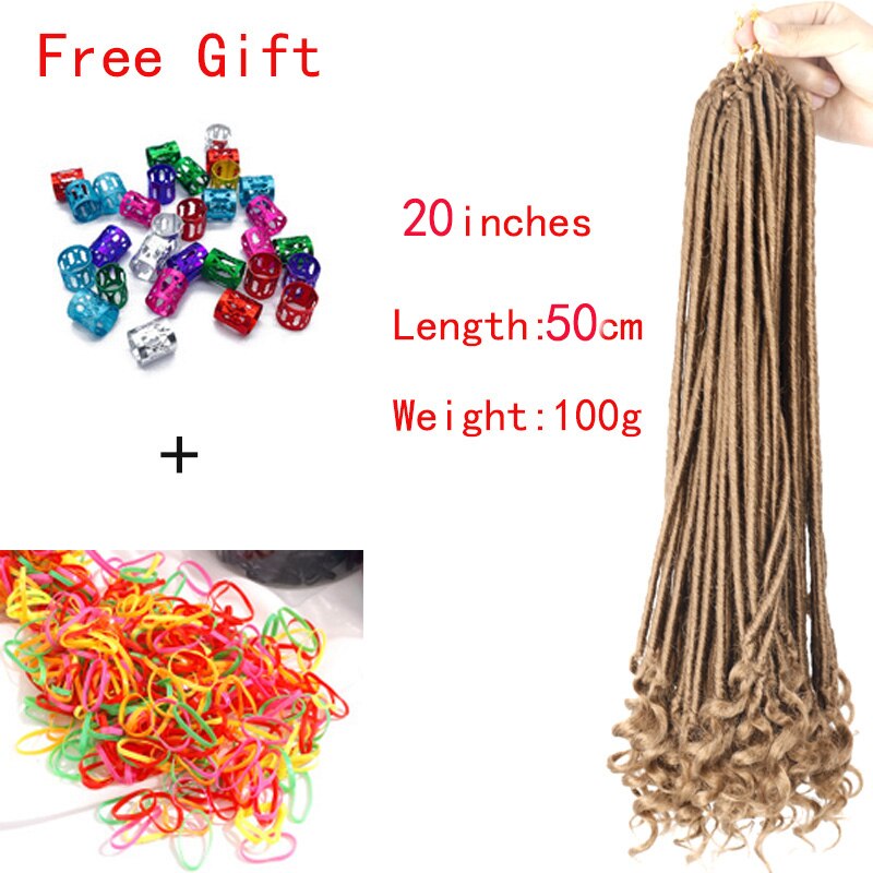 LISI GIRL Dreadlocks Crochet Braids Jumbo Dread Hairstyle Ombre Color Synthetic Faux Locs Braiding Hair Extensions For Women