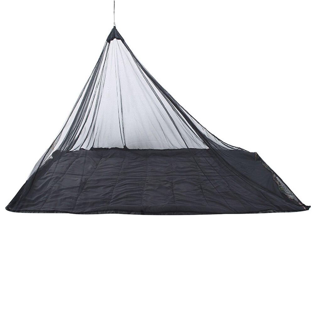 Pyramid Tent 2 Colors Sturdy Mosquito Net Hanging Camping Tents Travel Practical Tent Set Shelters Triangular Screen Tent: black