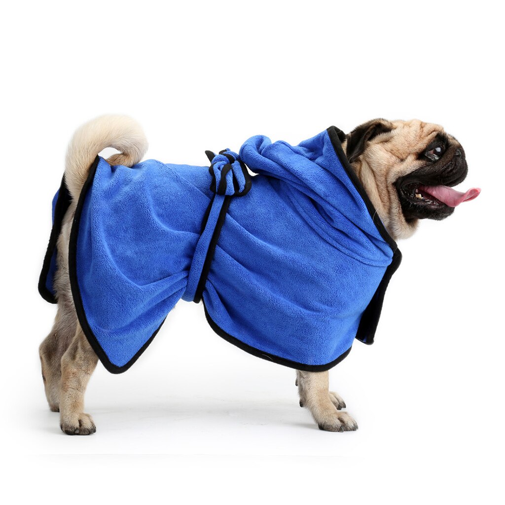 Hond Badjas Super Absorberende Huisdier Hooded Grooming Badhanddoek Modieuze Pet Apparel Jas Voor Grote Honden