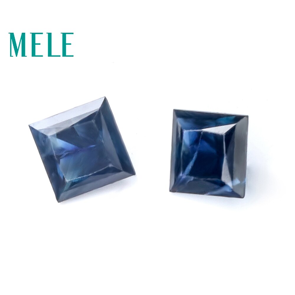 Natürliche Blaue Saphir verlieren edelstein für schmuck machen, 2,5-4 mmSquare abschnitt 0.4ct 2p feine schmuck DIYstones mit Hoher