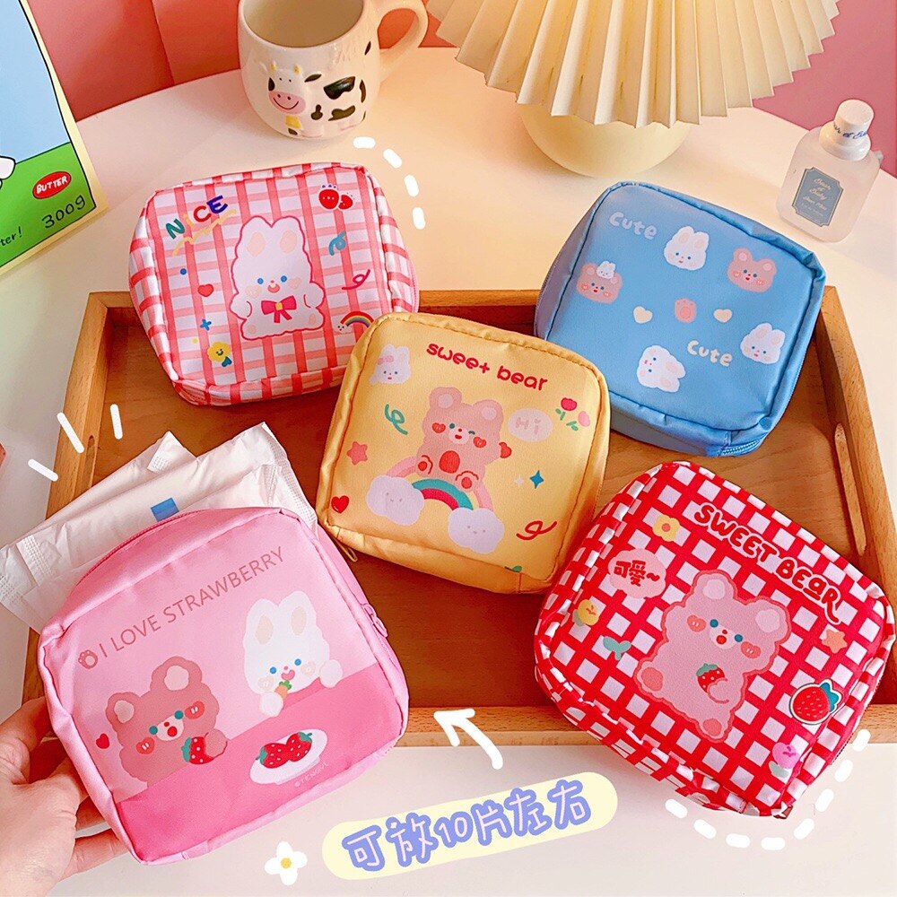 Bentoy Milkjoy Vrouwen Maandverband Zak Meisje Korea Portemonnee Card Case Clear Tampon Beer Hond Opslag Houder Waterdicht Maken up