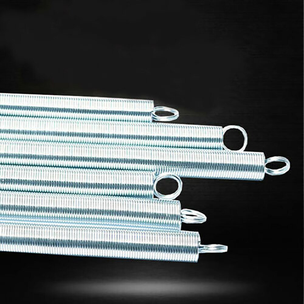 1PCS Galvanized Tension Spring Expanding Extending Spring Length 300mm Double Loop