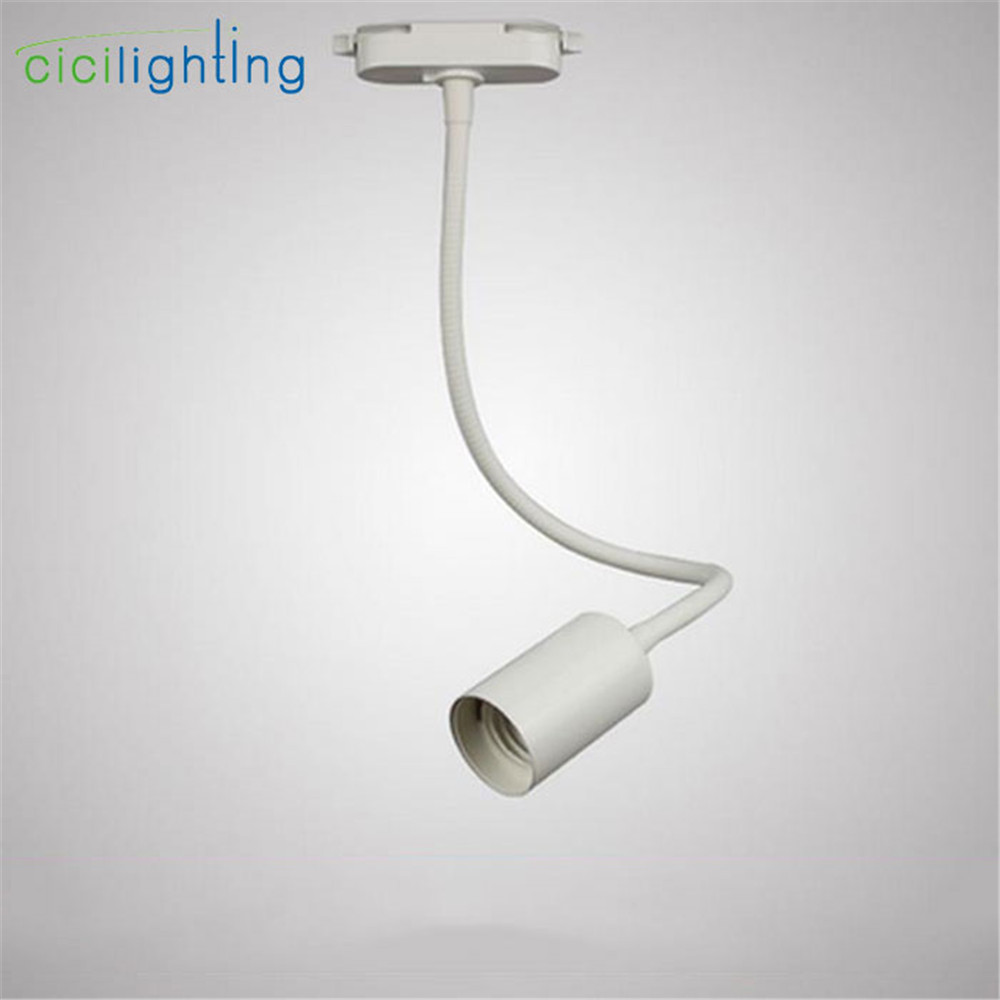 L40cm hose neck E27 track light Gooseneck rail ceiling mounted track lighting industrial clothing store adjusted rail lamp spots