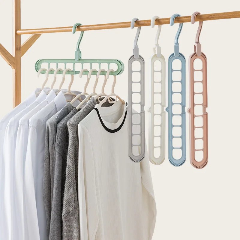 Cintres multiports magiques pour le séchage des vêtements, support en plastique T1, rangement, 1/2 pièces