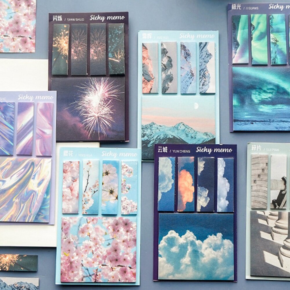 100 Sheets/Set Sticker Sticky Notes Memo Pad Diy Scrapbooking Dagboek Index Bladwijzer Sticker