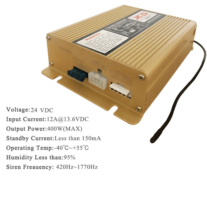 200W Car Truck Warning Alarm Police Siren Megaphone Horn Ambulance Emergency Electronic Speaker System Wireless Remote Control