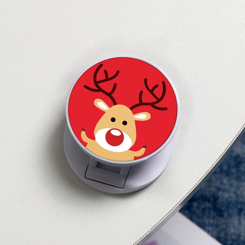 Universele mobiele telefoonhouder, kerst hert cartoon telefoonstandaard, vingerringhouder voor iphone, telefoonbeugel, standaard: Kho-zdzjbai-sdjzmilu