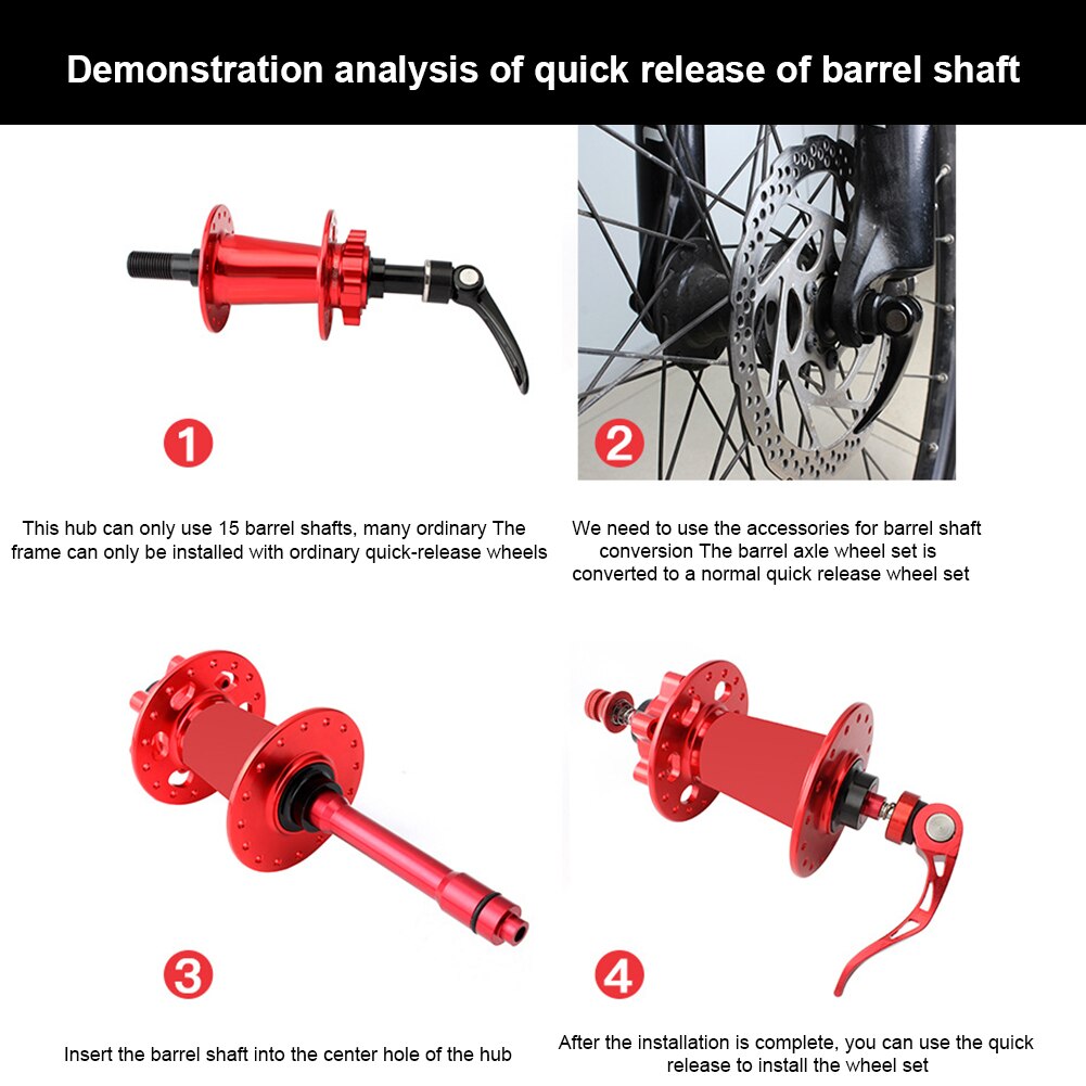 MUQZI Bike Thru Axle To Quick Release Adapter 12mm To 9 135mm MTB Road Bicycle Rear Wheel Hub Shaft 7075 Aluminum Qr Adapter