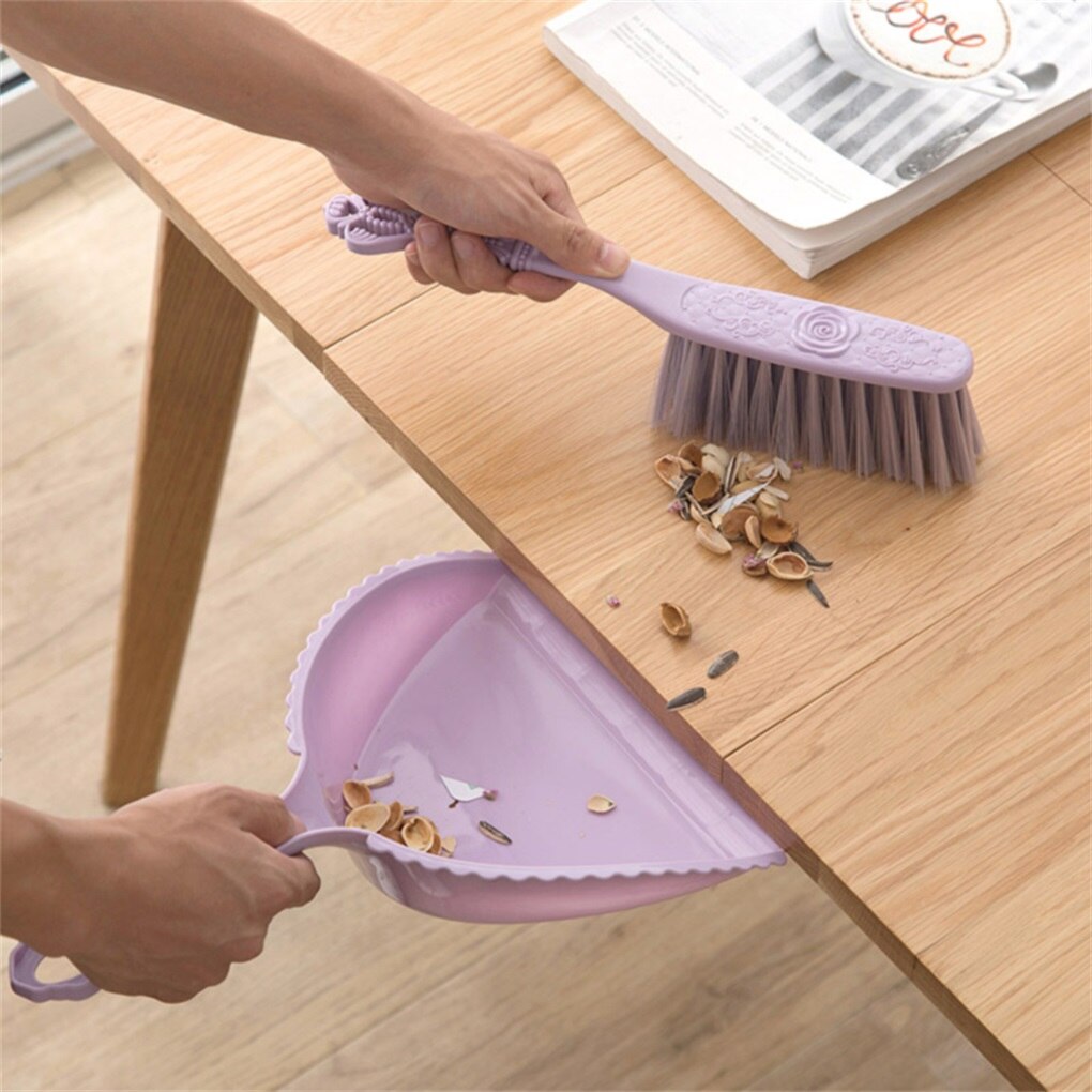 Broom Dustpan Set Mini Portable Plastic Dust Pan Brush for Desktop Keyboard Table Desk Mini Cleaning Tools