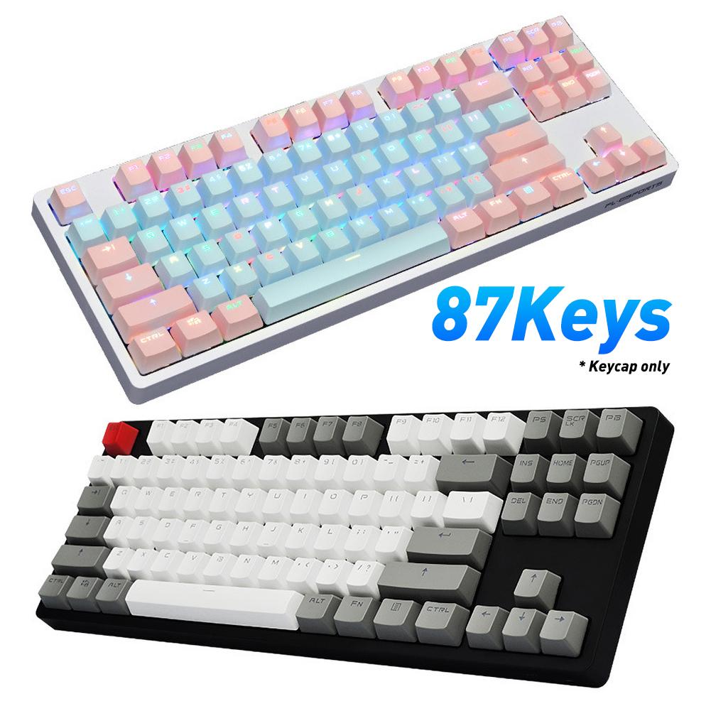 87 unids/set PBT, reemplazo de teclas de teclado mecánico a prueba de luz