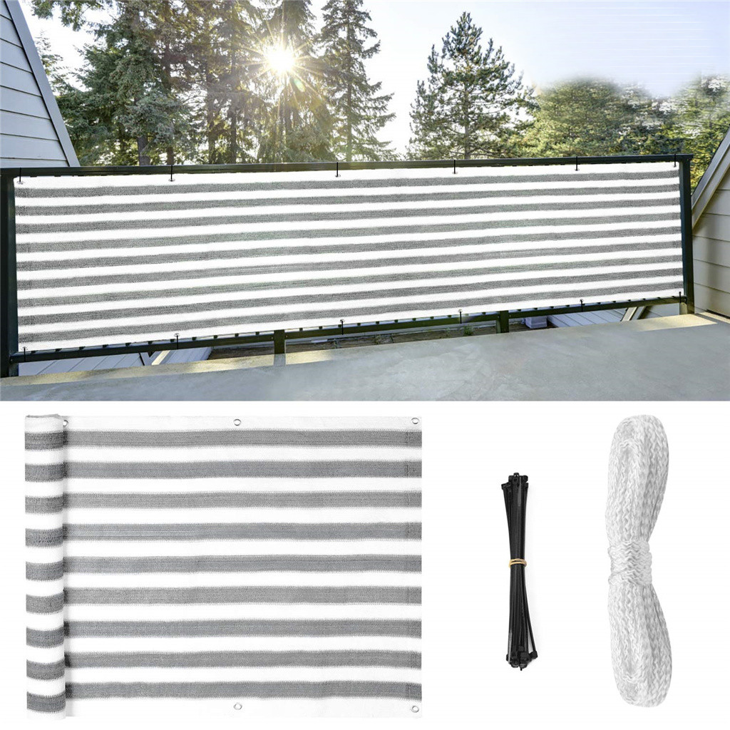 Balcony Privacy Screen Fence Mesh For Balcony Windscreen Sun Shade UV-Proof Balcony Net G1014