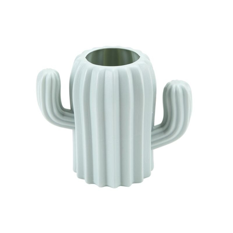 Cactus Desktop Organizer Pencil Pen Holder Container Brush Pot Stationery Office: green