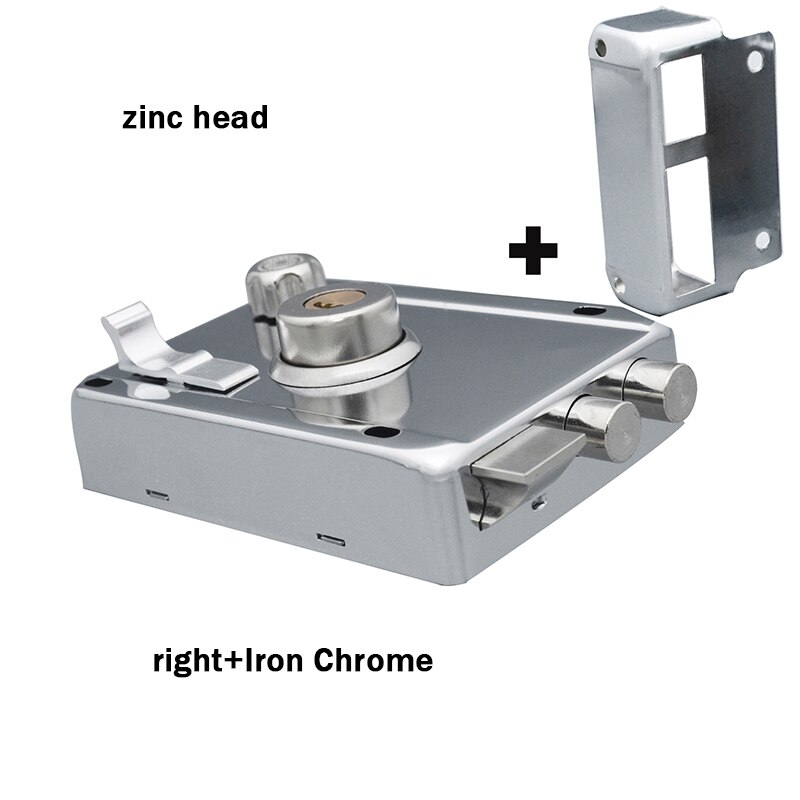 Stainless Steel Modern Rental House Door Lock Multifunctional Family Living Room Wooden Door Indoor Office Anti-theft Door Locks: Zinc head right-2
