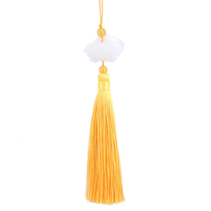 Polyester franje kwastjes franje hangend gordijn gemengd met decoratieve stiksels jade lotus lotus kwastjes: Geel