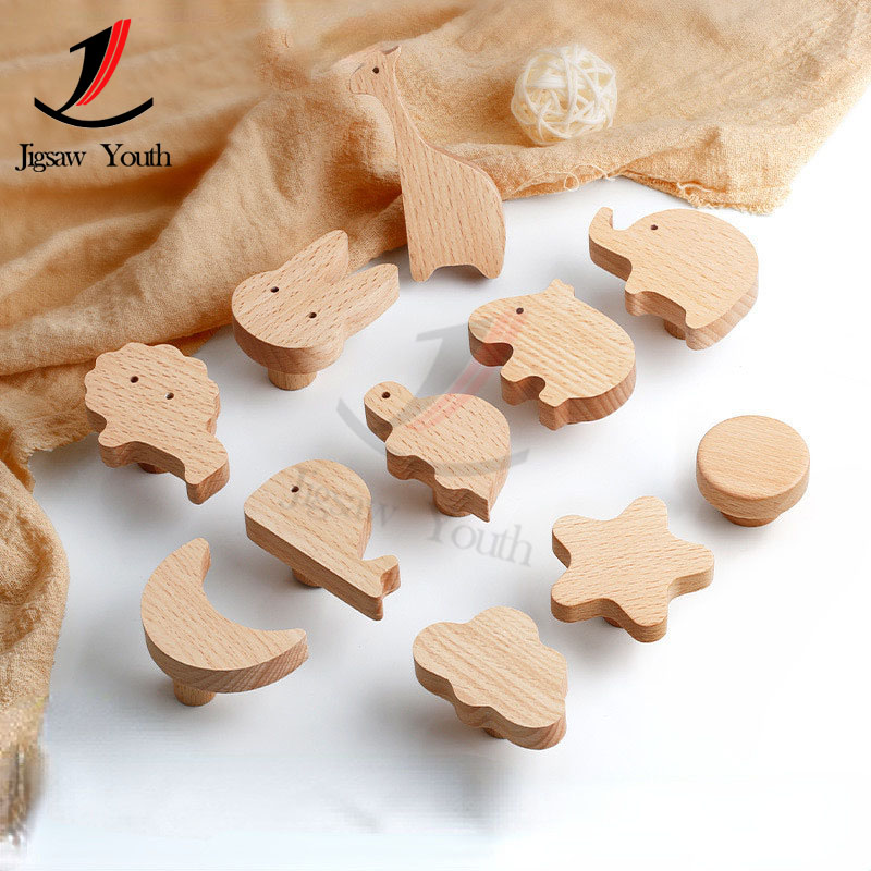 Trekroker barnerom dyremøbler i tre håndtak til skap og skuffer kjøkkenskap garderobehåndtak