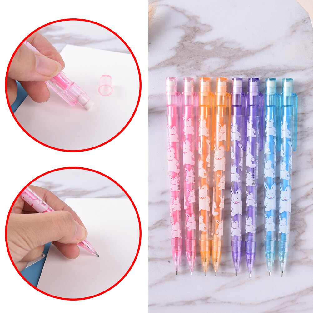 3 Pcs Mechanical Pencils Kawaii Plastic Mechanical Pencils Lovely Animals Automatic Pen For Kids Stationery