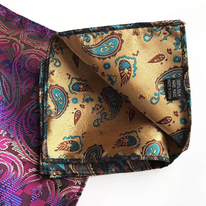 Fabrik männer Jahrgang Paisley Blumen- die Seide Taschentuch Tasche Platz Männer Hanky Hochzeit Brust Handtuch