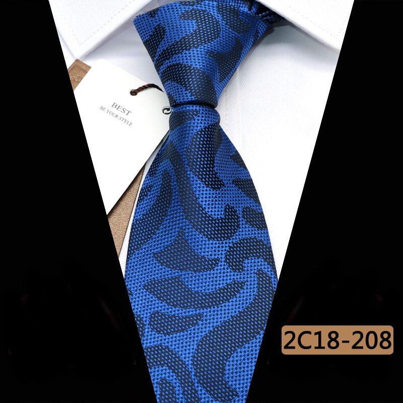 YISHLINE Mens Ties 8 Cm GEOMETRIC Patterns Cassual Jacquard Woven Necktie Men Tie Wedding Business Corbata Para Hombre: 2C18-208