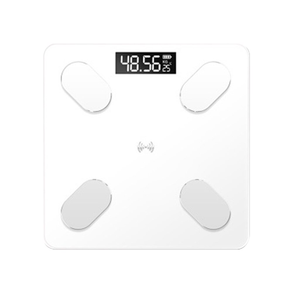 Bluetooth Body Fat Scale Smart Electronic Scales LED Digital Scales Bathroom Weight Scale Balance Body Composition Analyzer: D3563-WH