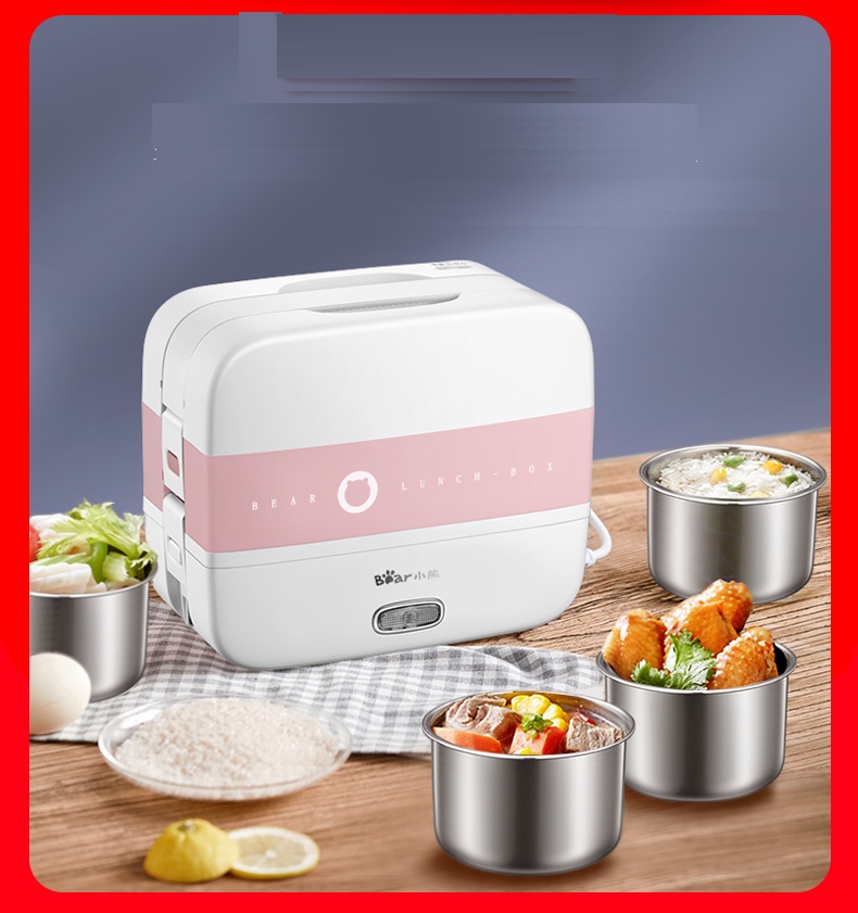 220-240V Electric Lunch Heating Box Portable Electric Multi Rice Cooker 2 Layers With 4 Liners EU/AU/UK/US Plug Available