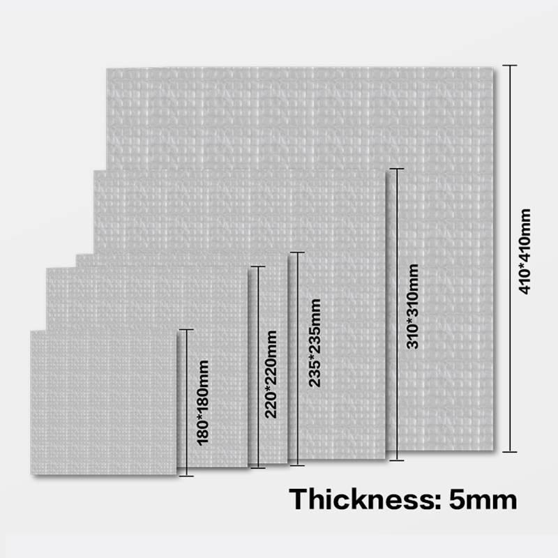 3 dsway 3d skriverdeler varmesengisolasjon bomull 180/220/235/310mm varmesengklistremerkefolie selvklebende bomull 5 mm til ender 3