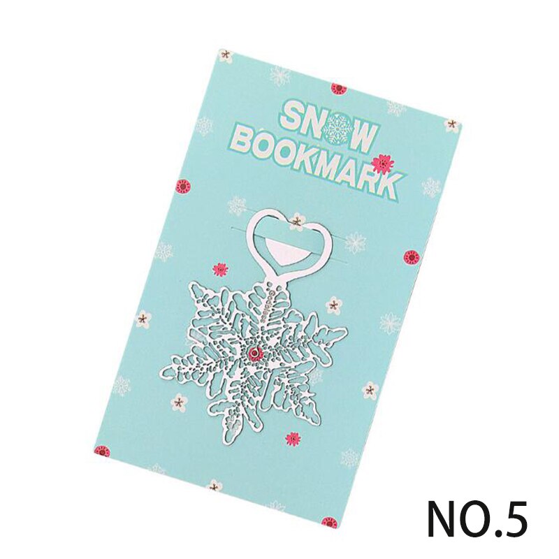 Metall Blume Lesezeichen Edelstahl Schneeflocke Buch Seite Marker wie Weihnachten 30 teile/los: Nein.5