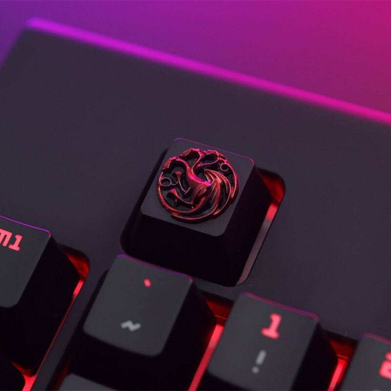 ESC Keycap Custom Aluminum Alloy Keycaps for Mechanical Keyboard CS DVA FATE R4 Height Stereoscopic: GOT Targaryen