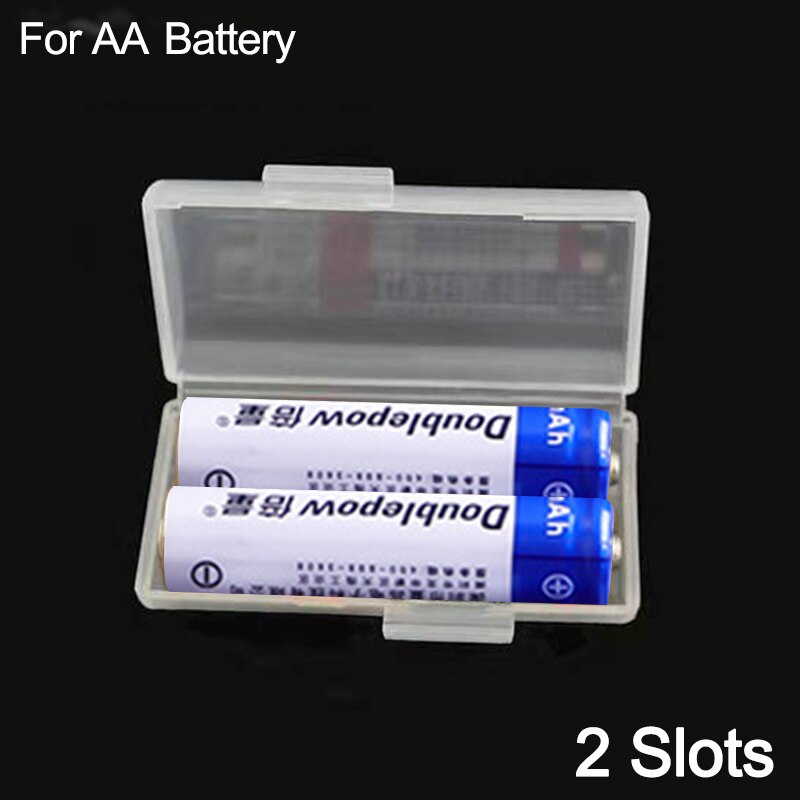 2 4 8 Slots Aa Aaa Plastic Batterij Houder Opbergdoos Batterij Case Cover Voor Aa Aaa Oplaadbare Batterij Container organizer: For 2x AA