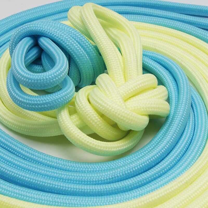 Lacets de sécurité fluorescents unisexe, 1 paire, 120/140cm, ronds et phosphorescents, pour chaussures de Sport, basket-ball en toile