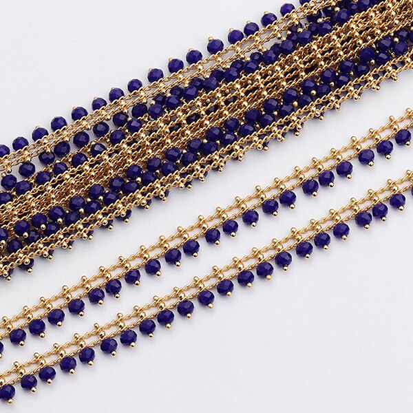 Gufeather  c70, smykketilbehør, gjør-det-selv-kjede ,18k gullbelagte ,0.3 mikron, perler, smykkelaging, gjør-det-selv-kjede kjede ,1m/ lot: C7003