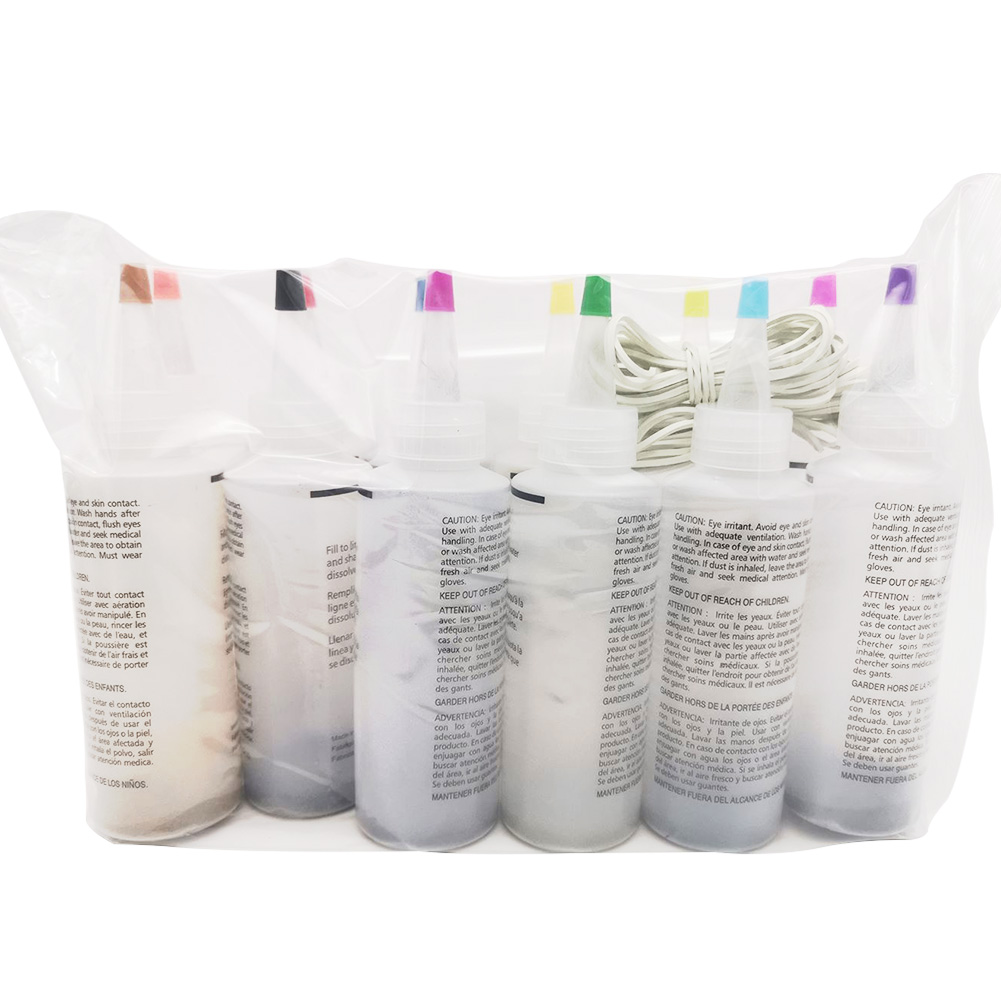 18 bottles / 5 bottles permanent one-step tie-dye set DIY set fabric textile crafts ground engineering dye painting party art: 12pcs