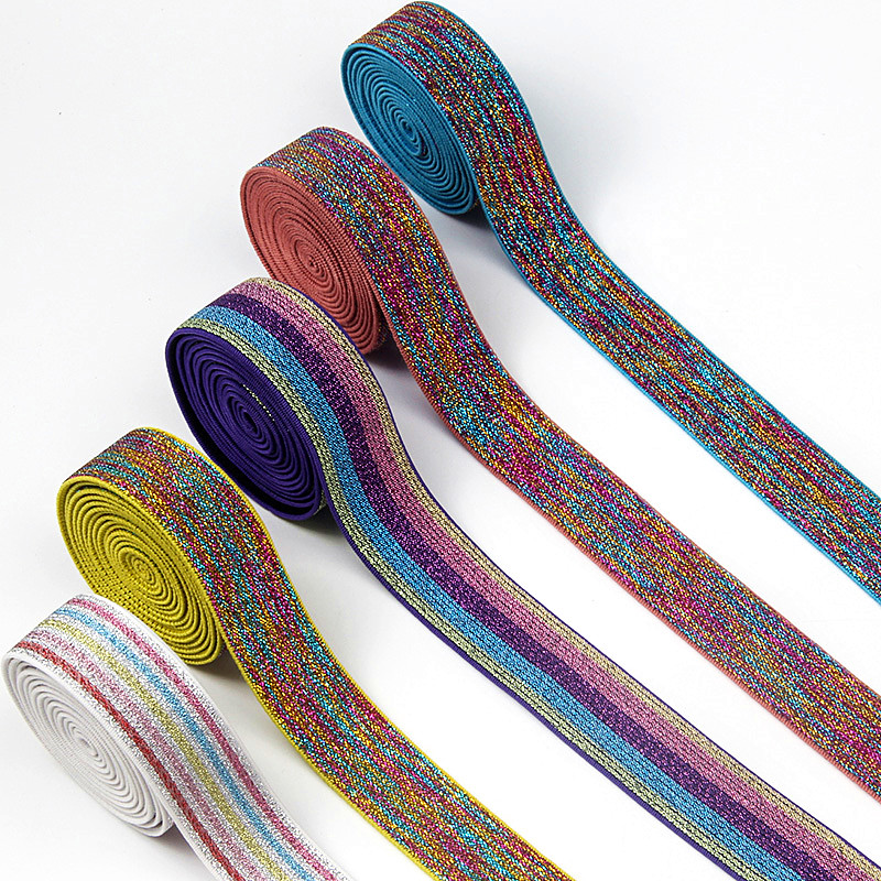 Bandas elásticas con estampado de leopardo 2,5 cm de espesor pantalones de goma suave cordón elástico 25mm para cinta para la cabeza cinturón Ropa Accesorios artesanales