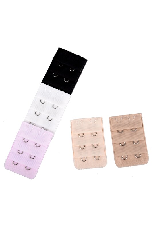 5 stuks 2 haakjes bh verlengbandjes lichtroze beige wit voor dames