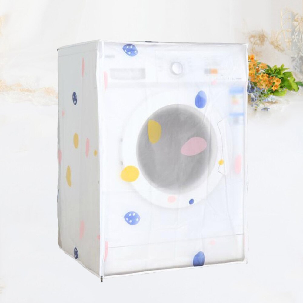 Automatic Washing Machine Cover Premium PEVA Washing Machine Case Waterproof Anti-dust Washing Machine Protector for Home (60x55: Dot pattern