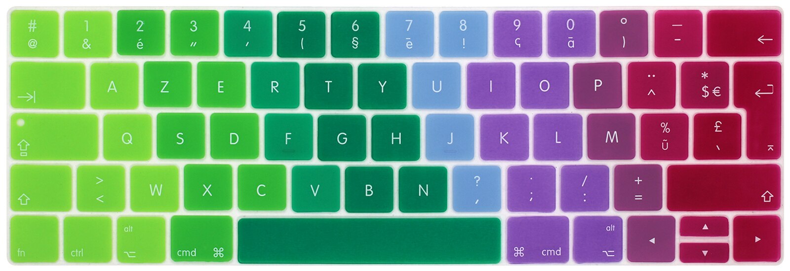 HRH ue wersja francuska Azerty cienka klawiatura obejmuje skórki silikonowe dla Macbook Pro 13 "15" A1706 A1707 A1989 A1990 A2159 pasek dotykowy: Dazzle Rainbow