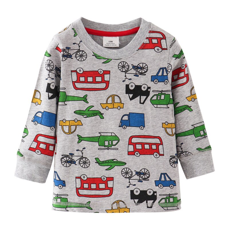 Jumping meters Baby Applique T shirts Cotton Long Sleeve Boys Girls Clothes Cute Penguin Kids T shirts Autumn Spring Clothing: 7T