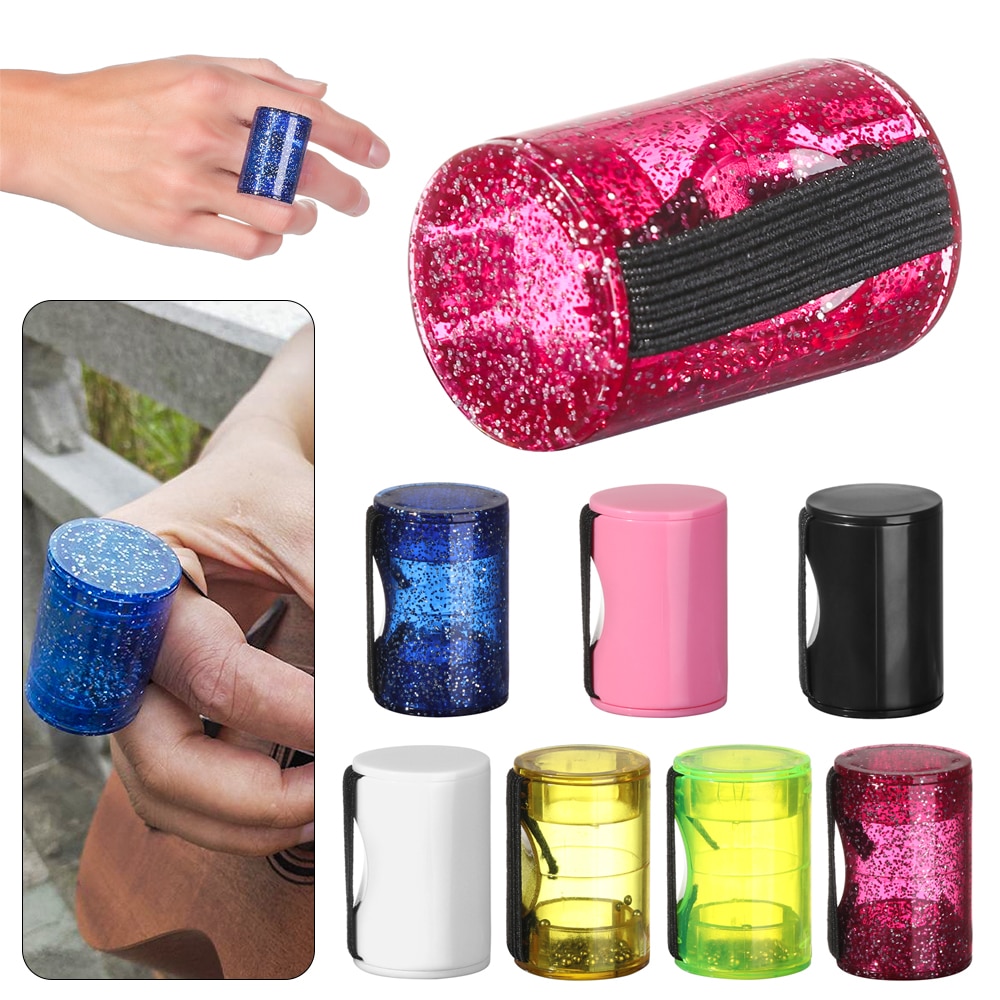 7 Colors Plastic Rhythm Sand Shaker Music Finger Ring Fingers Shot Soft adjustable auto strap Guitar Ukulele Instruments Tool